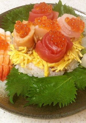♥手巻きお刺身セットで♪簡単飾り寿司-レシピのメイン写真
