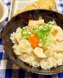 秋ご飯！蓮根ゴロゴロ五目炊き込みご飯