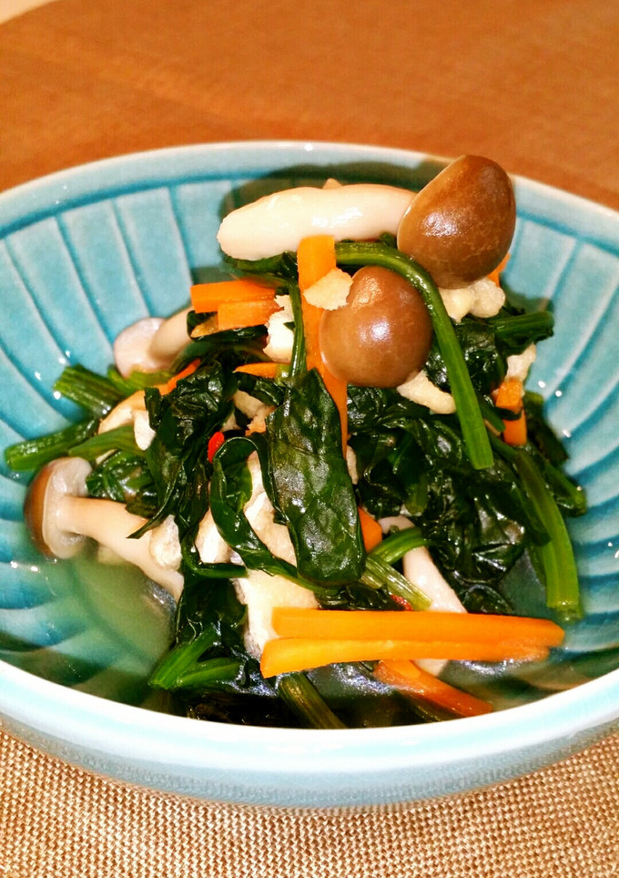 和の常備菜⭐ほうれん草・きのこ⭐煮浸し♪-レシピのメイン写真