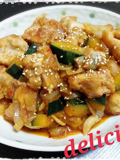 鶏肉とかぼちゃの甘辛煮-レシピのメイン写真
