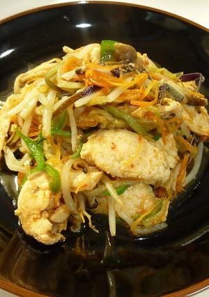 ピリ辛！茄子もやしの豆板醤炒め-レシピのメイン写真