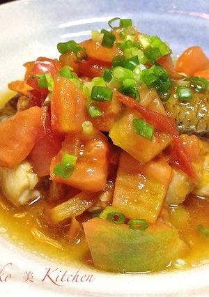 カレイの中華風トマトソース-レシピのメイン写真
