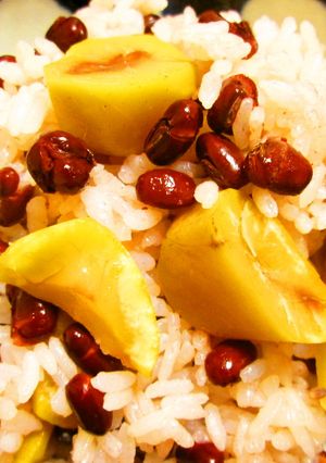 白米で作る栗入りお赤飯♪-レシピのメイン写真