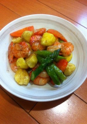 栗と海老の中華あんかけ仕立て-レシピのメイン写真