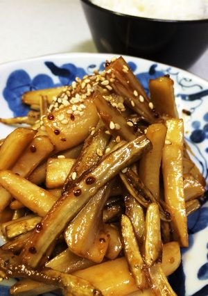 根菜の☆はちみつ&粒マスタード☆きんぴら-レシピのメイン写真