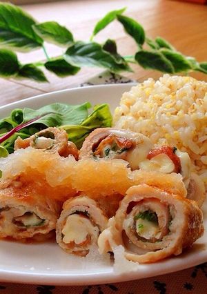 ✿梅しそチーズの豚巻き♡おろしポン酢✿-レシピのメイン写真