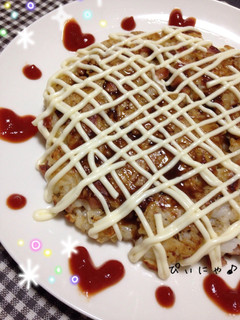失敗ごはんリメイク!お好み焼き風ごはん♡-レシピのメイン写真