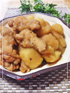 めんつゆで☆手羽元とじゃが芋の甘辛煮♬-レシピのメイン写真