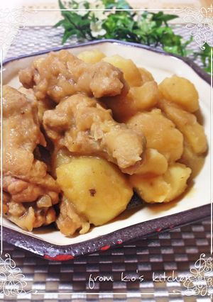 めんつゆで☆手羽元とじゃが芋の甘辛煮♬-レシピのメイン写真