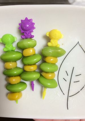 お弁当に、可愛い枝豆＆コーンピック-レシピのメイン写真