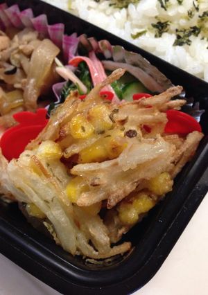 玉ねぎとコーンだけのミニかき揚げ☆お弁当-レシピのメイン写真
