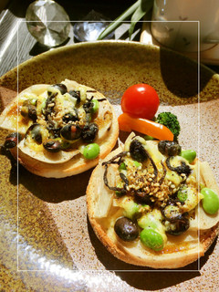 蓮根とお豆の和トースト-レシピのメイン写真