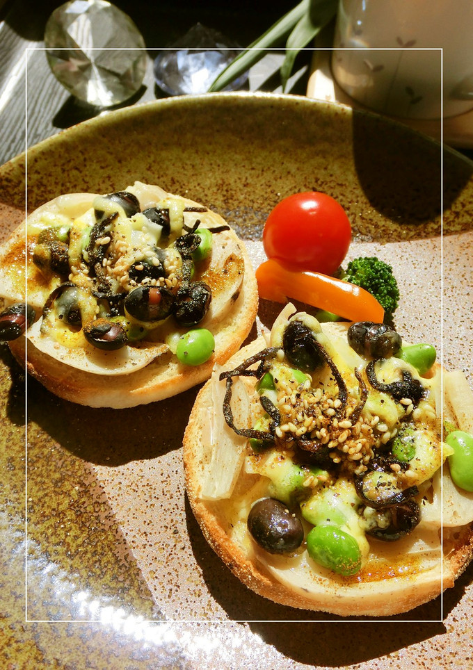 蓮根とお豆の和トースト-レシピのメイン写真