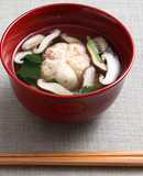 香り箱と豆腐のつみれ　お吸い物