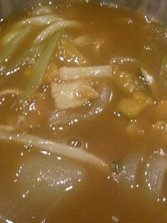 暖まる!カボチャと豚肉のカレーうどん-レシピのメイン写真