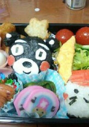 ひこにゃん くまモン キャラ弁-レシピのメイン写真