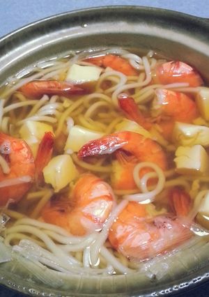 エビとたまご豆腐のおうどん-レシピのメイン写真