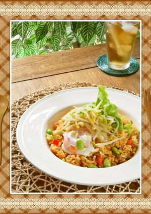 食欲増進！簡単炊飯キムチピラフ-レシピのメイン写真