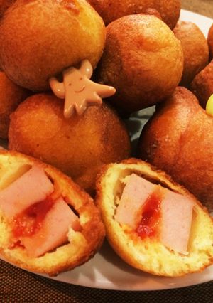 ケチャップ入り！ミニアメリカンドッグ-レシピのメイン写真