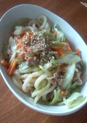 簡単☆焼き肉のタレで焼きうどん-レシピのメイン写真
