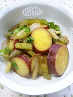 さつま芋とセロリの煮物-レシピのメイン写真