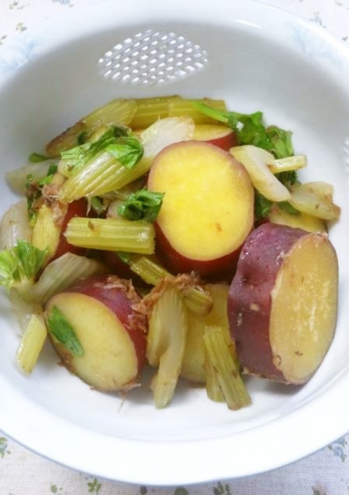 さつま芋とセロリの煮物-レシピのメイン写真