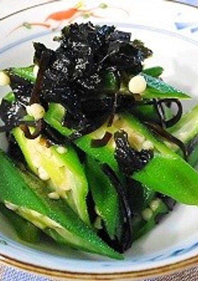 オクラの海苔と塩昆布の和え-レシピのメイン写真