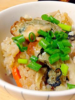 生姜香る〜牡蠣ときのこの炊き込み御飯♪-レシピのメイン写真