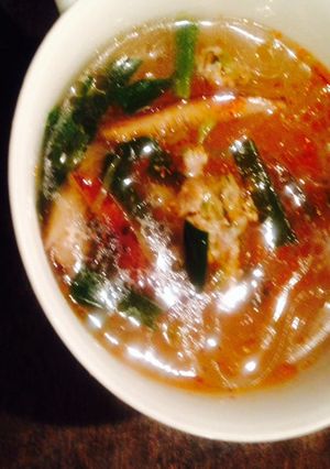 お手軽スープ(餃子の具材で)-レシピのメイン写真