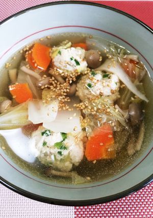 野菜たっぷり鶏肉団子スープ-レシピのメイン写真