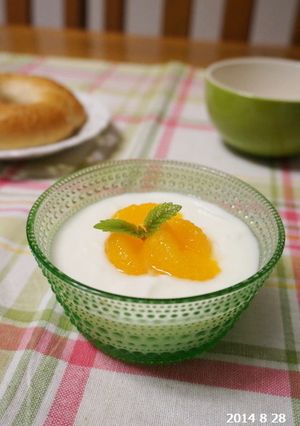 みかん缶で☆蜂蜜ヨーグルト-レシピのメイン写真