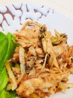 鶏胸肉と長ネギの味噌和え-レシピのメイン写真