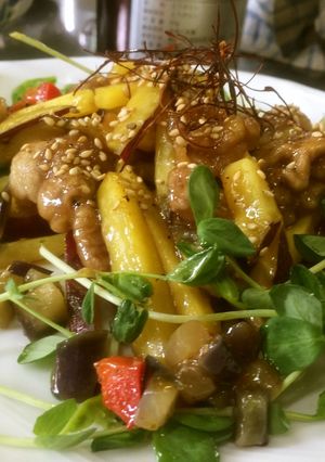 ☆豚肉とサツマイモの甘辛炒め☆-レシピのメイン写真