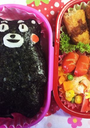ファイト熊本☆くまもん キャラ弁-レシピのメイン写真