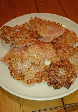 お好み焼きみたいな味の蓮根もち♪-レシピのメイン写真