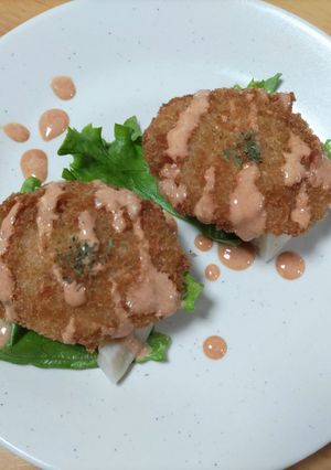 ヒレカツと蓮根のサラダ風-レシピのメイン写真