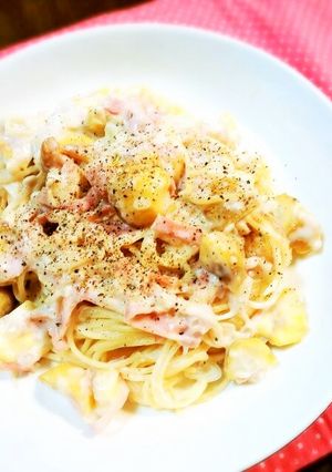 なかなかイケる♡栗のクリームパスタ♪-レシピのメイン写真