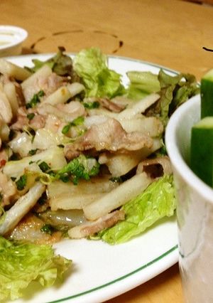 豚バラ、山芋炒め-レシピのメイン写真