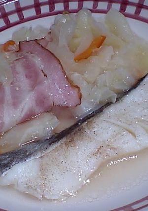 超簡単！たっぷりキャベツとタラの蒸し煮-レシピのメイン写真