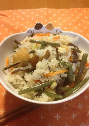 炊飯器で簡単！山菜おこわ-レシピのメイン写真