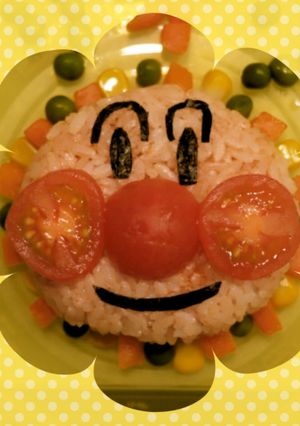 1歳の誕生日にアンパンマンプレート♫-レシピのメイン写真