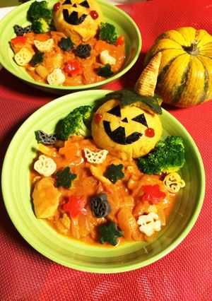 ハロウィンに☆オムライス豆乳トマトソース-レシピのメイン写真