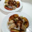 焼きリンゴと肉巻き