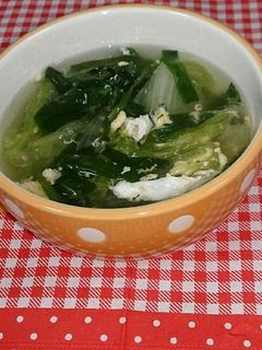 簡単☆レタス入りニラ玉スープ-レシピのメイン写真