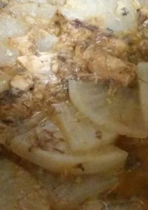 鯖(さば)の水煮の缶詰と、大根の煮物-レシピのメイン写真