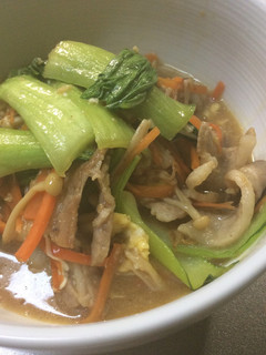 青梗菜と卵と豚肉の旨煮-レシピのメイン写真