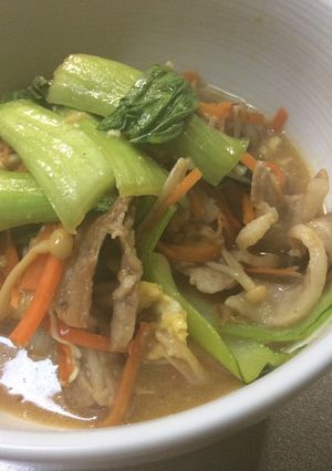 青梗菜と卵と豚肉の旨煮-レシピのメイン写真