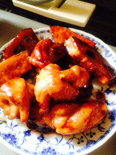 鶏もも照り焼きカボチャ甘絡め-レシピのメイン写真