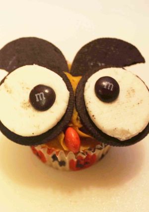 ＜ハロウィン＞フクロウのカップケーキ ♪-レシピのメイン写真