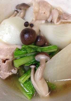 かぶ&豚バラ煮付け-レシピのメイン写真